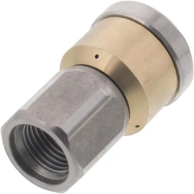 Alt view image 3 of 3 - Erie Tools Rotating 1/8" Drain Cleaning Nozzle 2.0 Orifice 4000 PSI Stainless Steel for Sewer Pipe Water Jetter