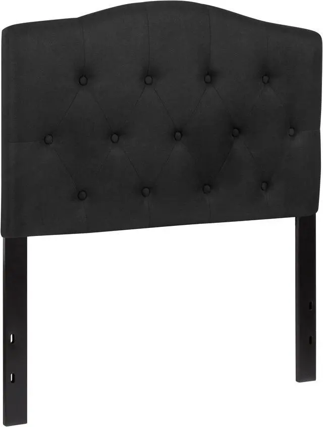 Alt view image 4 of 8 - Cambridge Tufted Upholstered Twin Size Headboard in Black Fabric