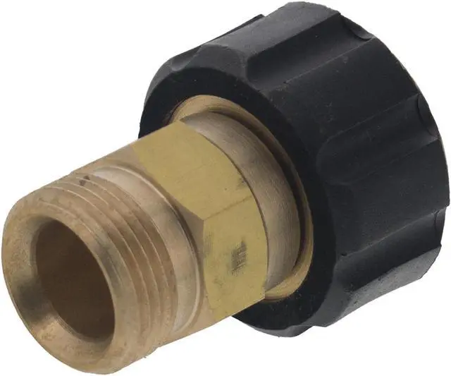 Alt view image 2 of 2 - Erie Tools® Pressure Washer Twist Connect M22M X M22F Solid Brass Coupling Adapter