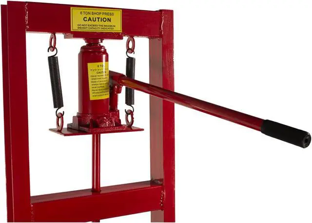 Alt view image 4 of 7 - Dragway Tools 6-Ton Hydraulic Shop Press Benchtop with Plates H Frame Jack Stand