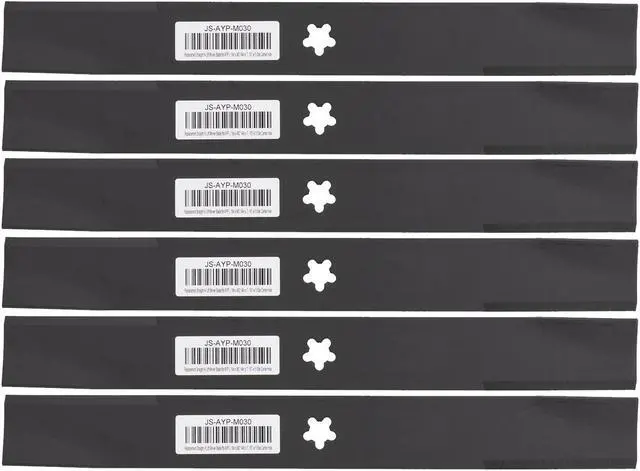 Main image of 6 Mower Blades for AYP® 532134148 532193957 134148 138497 532138497 532127842 131322 139774 38" Deck