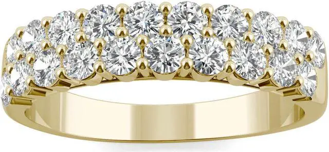 Main image of 14K Yellow Gold Moissanite by Charles & Colvard 2.4mm Round Band-size 6 1.00cttw DEW