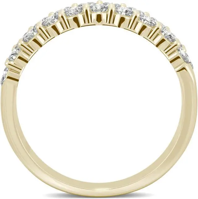 Alt view image 3 of 7 - 14K Yellow Gold Moissanite by Charles & Colvard 2.4mm Round Band-size 6 1.00cttw DEW
