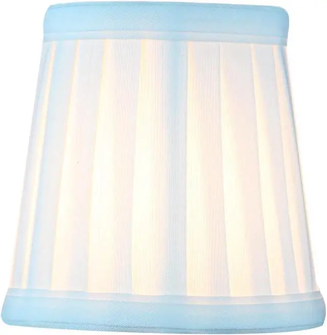 Alt view image 5 of 6 - 3x4x4 Down White Pleated Clip-on Candelabra Lampshade