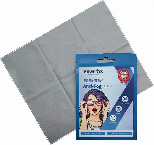 Main image of Anti-Fog Cloth for Eye glasses - Reusable Long-lasting Microfiber Cleaning Wipes for Goggles, Camera Lens, Ski Google