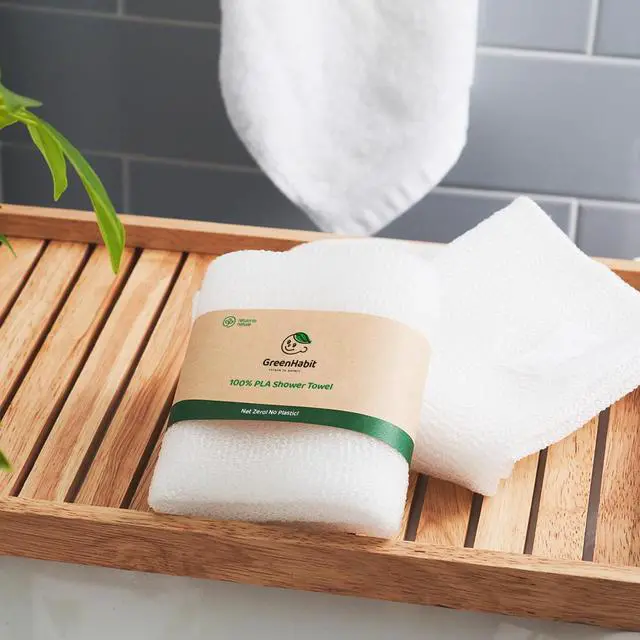 Alt view image 2 of 7 - GreenHabit Sensitive Shower Cloth -  Biomass (PLA100%) No plastic