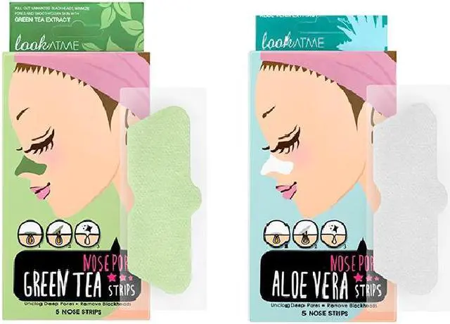 Alt view image 2 of 2 - LOOK ATME Nose Pore Strips (5 Strips): GREEN TEA