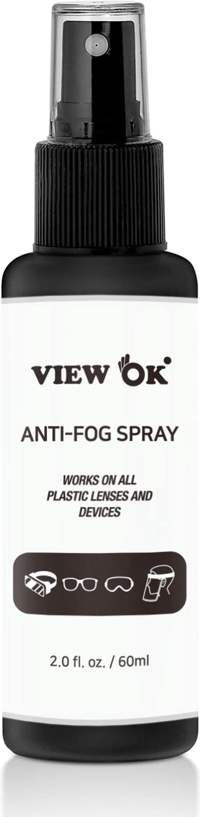 Main image of VIEW OK Anti-Fog Spray for eyeglasses, sports goggles, motorcycle helmets, and devices (2.0 Fl. Oz)