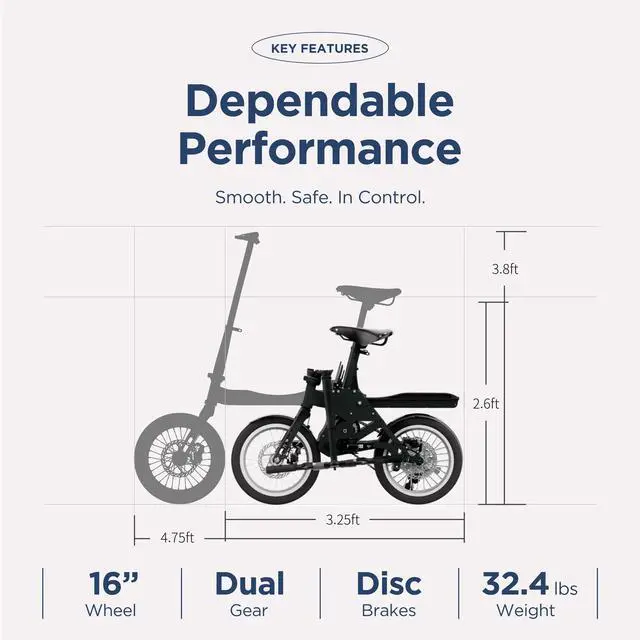 Alt view image 6 of 7 - POP-CYCLE user-customizable electric bicycle featuring a slide-type folding system for enhanced portability and convenience (Black)