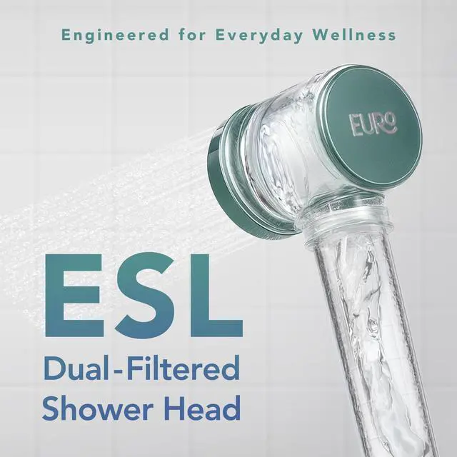 Alt view image 2 of 7 - ESL Dual-Filtered Shower Head (Green)