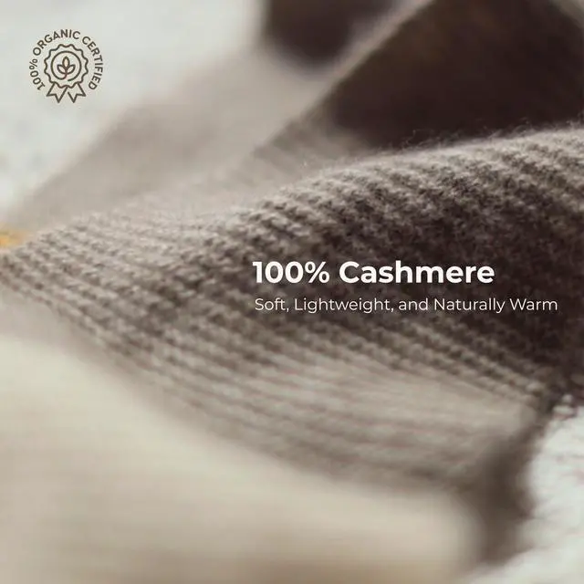 Alt view image 3 of 7 - ERKHES CASHMERE 100% MUFFLER POINT Golden