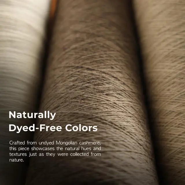 Alt view image 4 of 7 - ERKHES CASHMERE MUFFLER CLASSIC LONG Brown