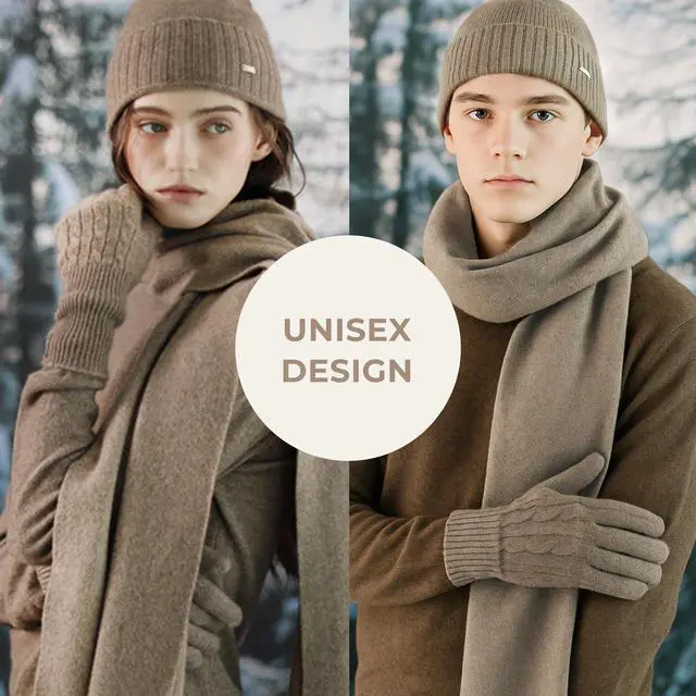 Alt view image 5 of 7 - ERKHES CASHMERE MUFFLER CLASSIC LONG Brown