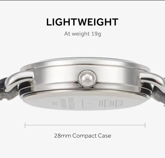 Alt view image 4 of 7 - SIARGO SG-002 SWB Caper Collection 28mm Womens Quartz Watch with Italian Leather Strap (Silver White)