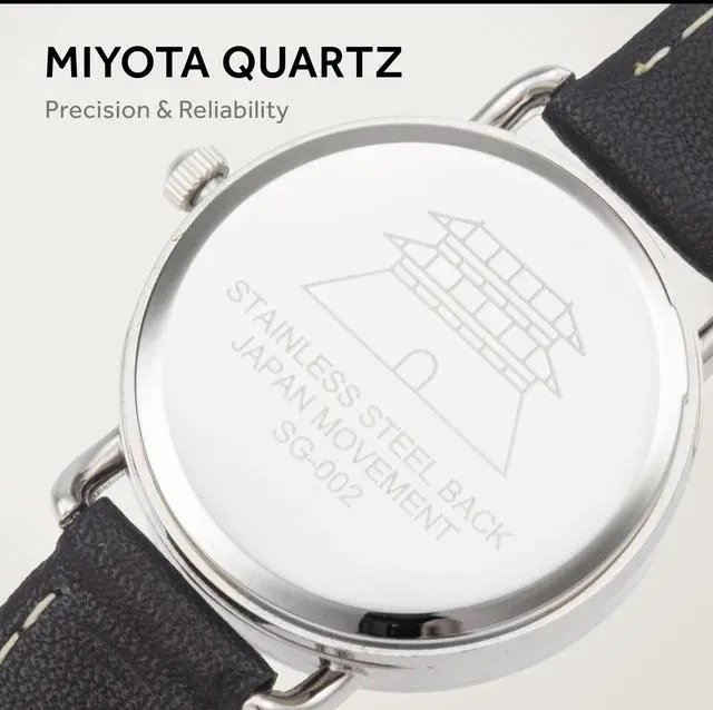 Alt view image 5 of 7 - SIARGO SG-002 SWB Caper Collection 28mm Womens Quartz Watch with Italian Leather Strap (Silver White)