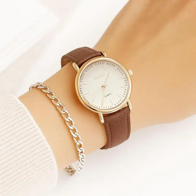 Alt view image 7 of 7 - SIARGO SG-002 SWB Caper Collection 28mm Womens Quartz Watch with Italian Leather Strap (Rosegold Brown)