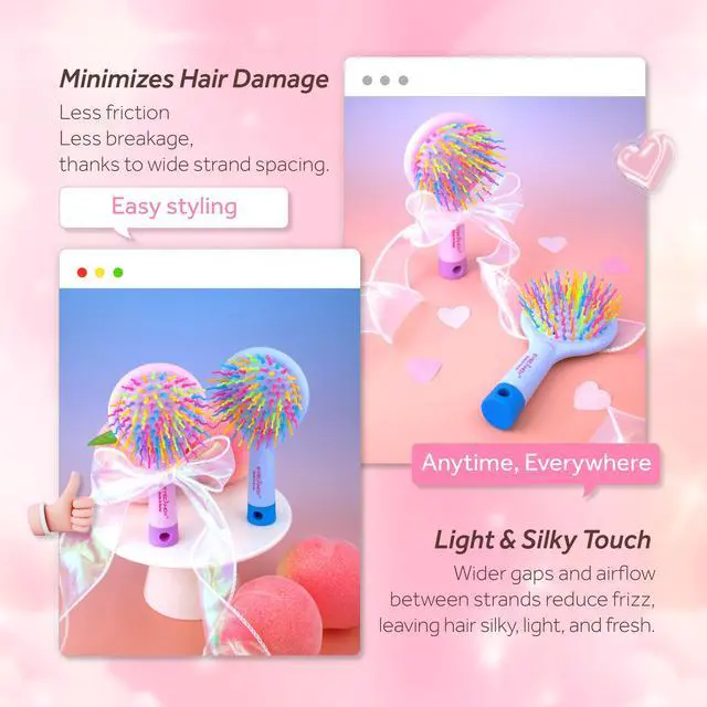 Alt view image 7 of 7 - Eyecandy Rainbow volume S brush (Medium Black)