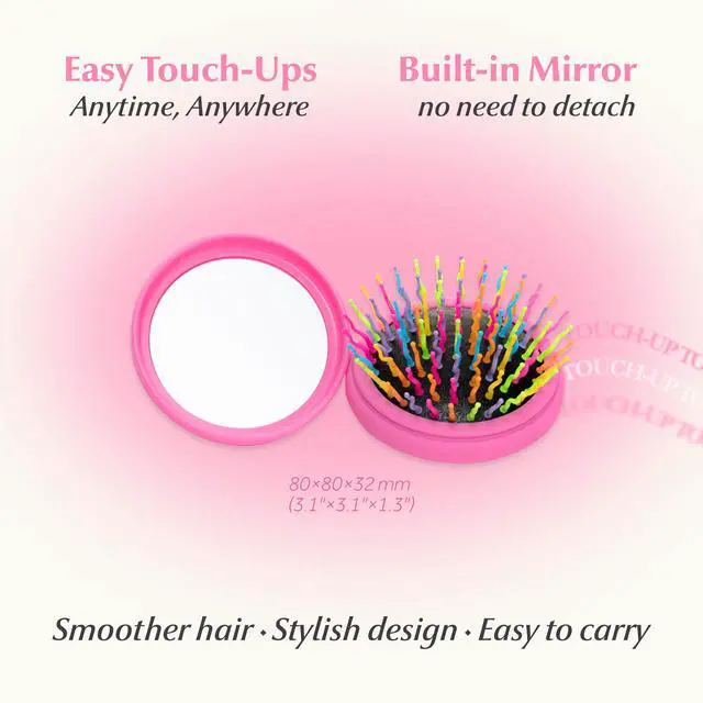 Alt view image 5 of 7 - Eyecandy Rainbow volume S brush Compact (Black)