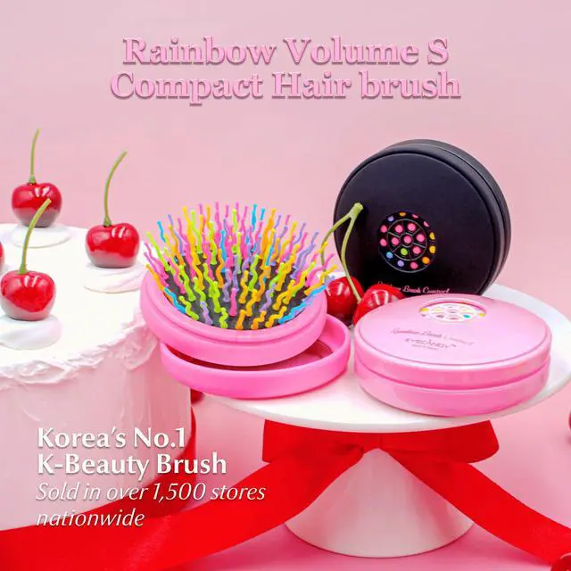 Alt view image 2 of 7 - Eyecandy Rainbow volume S brush Compact (Pink)