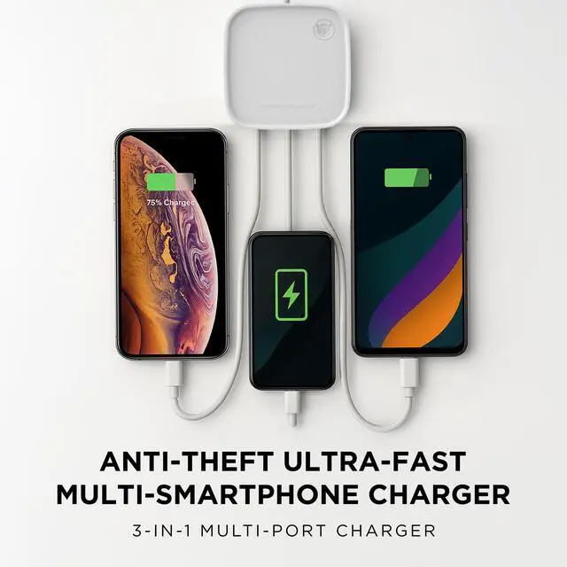 Alt view image 2 of 7 - Anti-theft ultra-fast multi-smartphone charger (TC75)