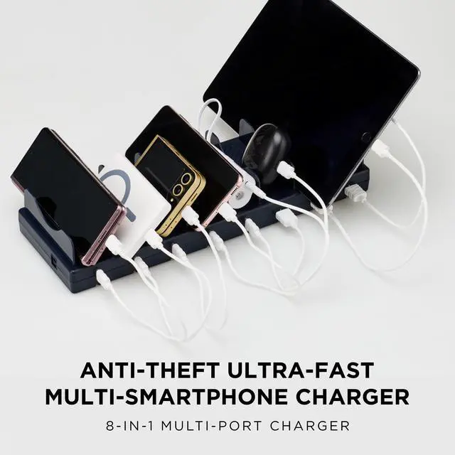 Alt view image 2 of 6 - Anti-theft ultra-fast multi-smartphone charger (TC71)