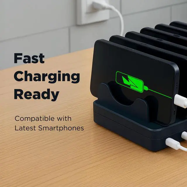 Alt view image 4 of 6 - Anti-theft ultra-fast multi-smartphone charger (TC71)