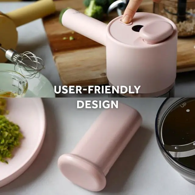 Alt view image 6 of 7 - Food Sitter Multipurpose Slicer and Dicer (Powder Pink)