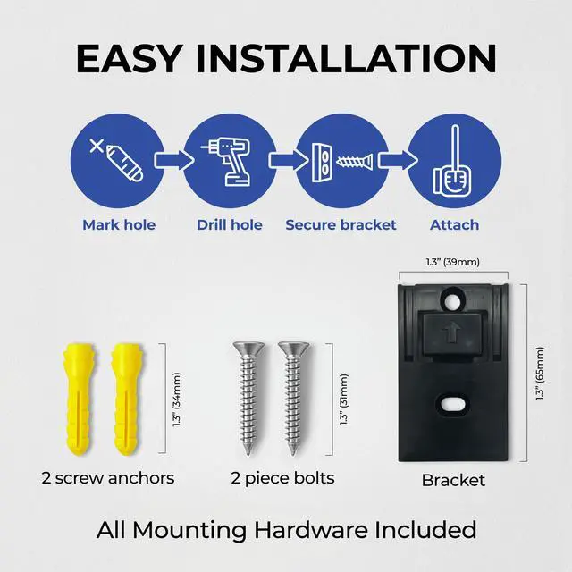 Alt view image 7 of 7 - Toilet Brush Set - Wall-Mounted Toilet Brush with Covered Holder, Nickel Finish and Black Handle (Toilet Brush with Holder)