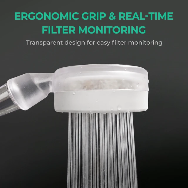 Alt view image 7 of 7 - The Ionpolis portable mini shower head features a built-in 5-stage filter