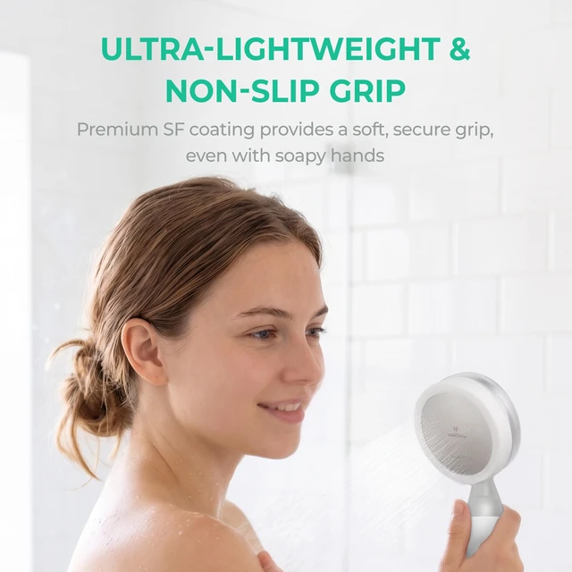 Alt view image 6 of 7 - Ionpolis Premium High Pressure 3-Color Shower Head Built-in Dual Filter System for Perfect Water Purification White