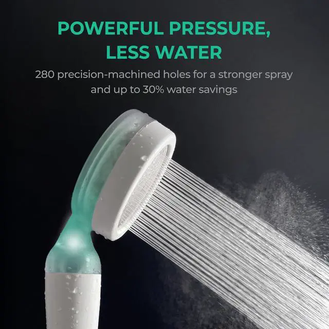 Alt view image 5 of 7 - Ionpolis Premium LED Shower Head with Dual Filters Visualizing Water Temperature with 3 Different Colors without Power for Safety and Convenient