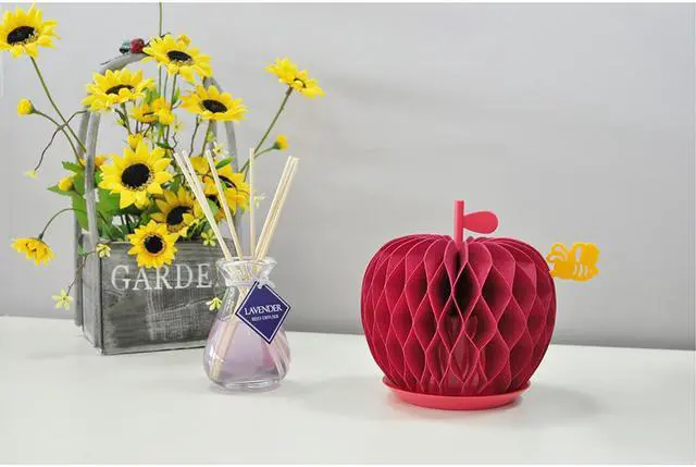 Alt view image 5 of 7 - HSI Non-Electric Natural Personal Humidifier Vaporizer, Eco-Friendly, Smart Gift, Piozio, Apple Red
