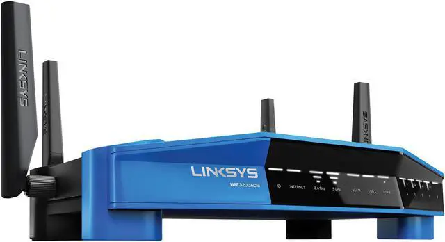 Alt view image 3 of 5 - Linksys WRT3200ACM AC3200 MU-MIMO Gigabit Wi-Fi Router
