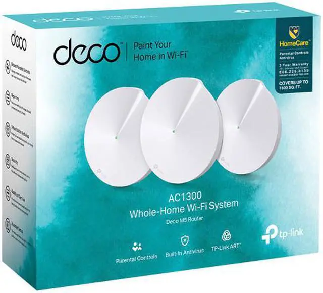 Alt view image 4 of 15 - TP-LINK Deco M5 AC1300 Whole Home Mesh Wi-Fi System - 3-Pack