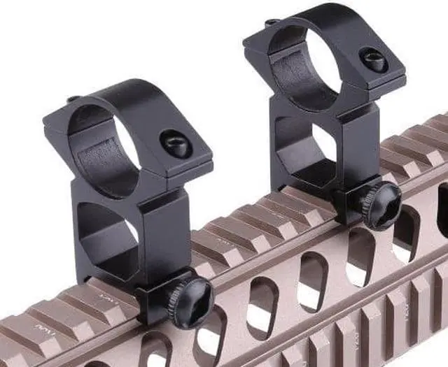 Alt view image 4 of 5 - High Profile See Through 25.4mm Scope Rings 21mm Picatinny Weaver Rail Mount (2pcs)