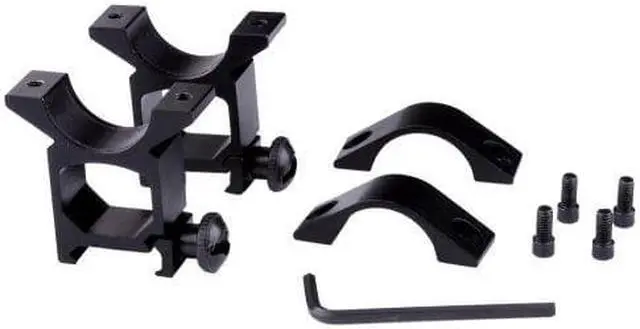 Alt view image 5 of 5 - High Profile See Through 25.4mm Scope Rings 21mm Picatinny Weaver Rail Mount (2pcs)