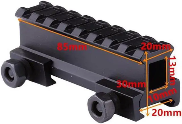 Alt view image 5 of 5 - Hunting Scope Mount Adapter 1inch Riser Base Ar Dovetail Weaver Mount 3/4inch Picatinny Rail Hunting Accessories