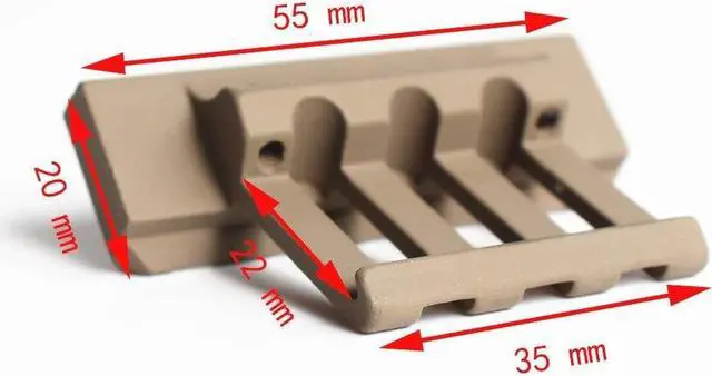 Alt view image 5 of 5 - Tactical 5 Slots 45 Degree Angle Offset Adapter 20mm Weaver Rail Mount Picatinny Scope Rail Base Scope Pistol Airsoft