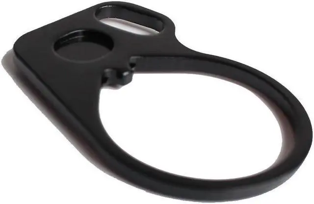 Alt view image 3 of 3 - Black Tactical Oval Single Loop End Plate Side Sling Adapter Ambidextrous Right Handed Mount Hunting Gun Accessories