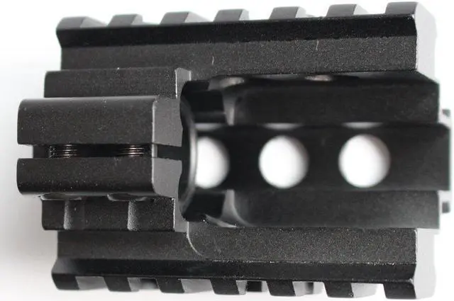 Alt view image 5 of 5 - Hunting 3 Side Tri-Rail 20mm Rails Barrel Mount See Through 21mm Picatinny Weaver Rail Mount for Gun Riflescope