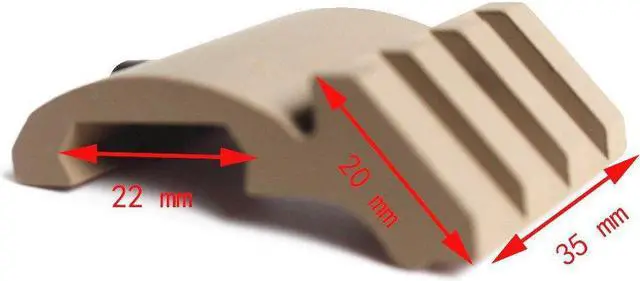 Alt view image 5 of 5 - Ultra Low Profile 45 Degree Side Picatinny Rail 20mm Offset Picatinny Rail Mount For Red Dot, scope sight, Flashlights