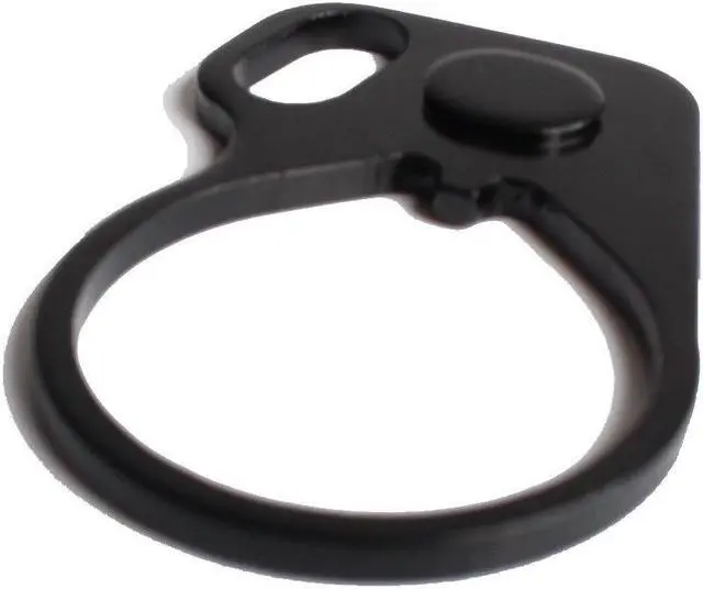 Alt view image 2 of 3 - Black Tactical Oval Single Loop End Plate Side Sling Adapter Ambidextrous Right Handed Mount Hunting Gun Accessories