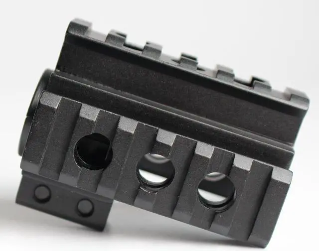Alt view image 3 of 5 - Hunting 3 Side Tri-Rail 20mm Rails Barrel Mount See Through 21mm Picatinny Weaver Rail Mount for Gun Riflescope