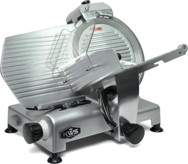 Main image of KWS Premium Commercial 420w Electric Meat Slicer 12" Stainless Steel Blade, Frozen Meat/ Cheese/ Food Slicer Low Noises