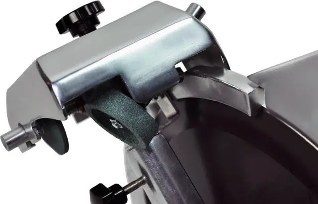 Alt view image 2 of 3 - KWS Deluxe Commercial 420w Electric Meat Slicer 12" Triple Safety Locks + Anodized Aluminum Base with Stainless Steel Blade, Frozen Meat/ Cheese/ Food Slicer Low Noises Commercial and Home Use