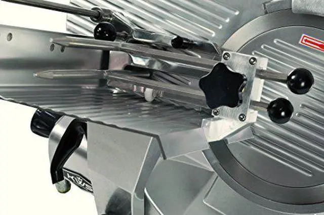 Alt view image 4 of 5 - KWS Premium 450w Electric Meat Slicer 12" Stainless Blade With Commercial Grade Carriage, Frozen Meat/ Cheese/ Food Slicer Low Noises