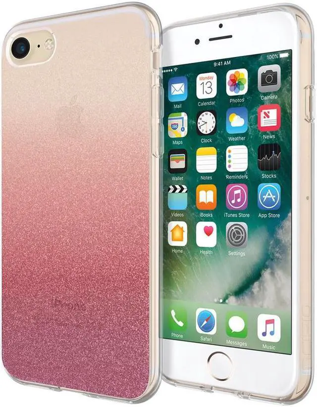 Alt view image 6 of 11 - Incipio IPH1483CSP Design Series Case for iPhone 7 - Cranberry Sparkler