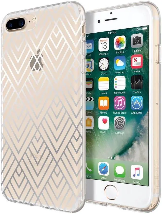 Alt view image 4 of 9 - Incipio Design Series Case for Apple iPhone 6 Plus / 6S Plus / 7 Plus / 8 Plus (Silver Prism)