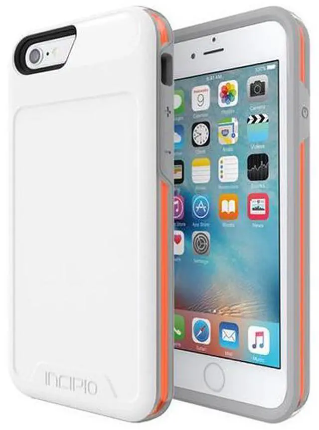 Alt view image 4 of 7 - Incipio [Performance] Series Level 4 Carrying Case (Holster) for iPhone 6, iPhone 6S - White, Orange