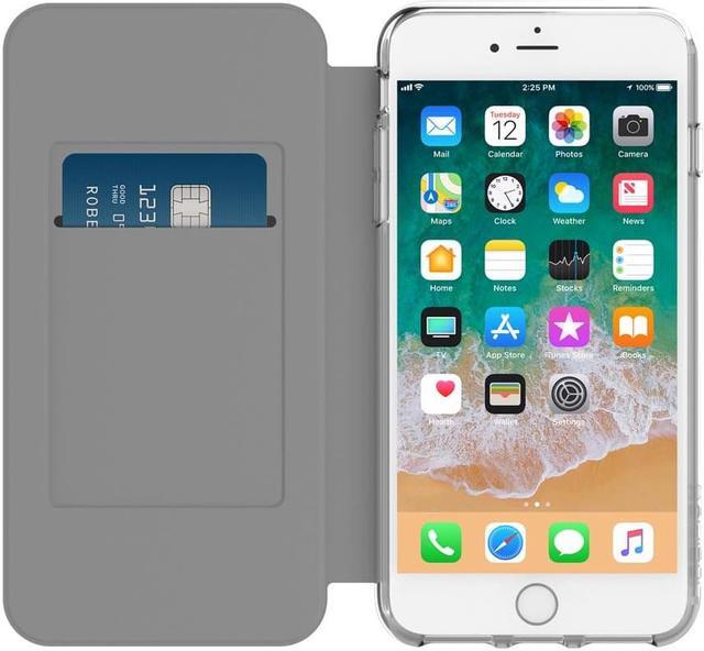 Alt view image 4 of 6 - Incipio NGP Folio iPhone 8 Plus & iPhone 7/6/6s Plus Case with Card Slot Holder and Protective Front Cover for iPhone 8 Plus & iPhone 7/6/6s Plus - Clear/Black